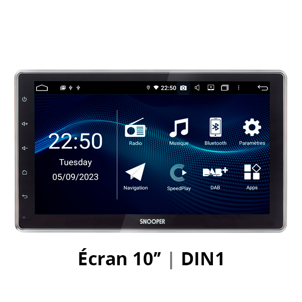 Autoradio Car Play & Android Auto Ecran 10,2'' au format simple DIN 